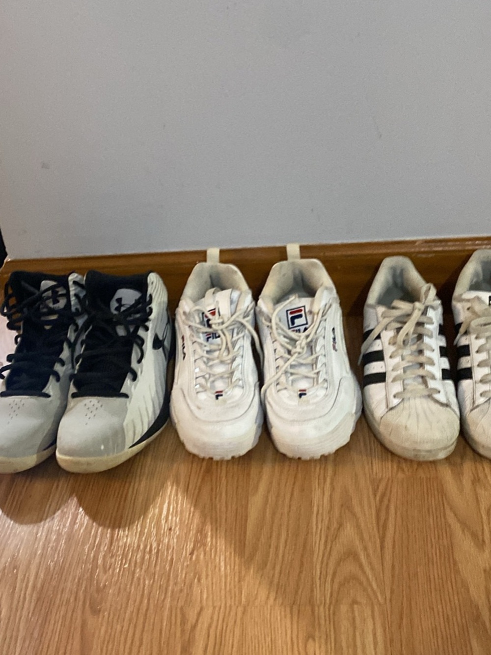 Fila White Chunky Logo Platform Sneakers